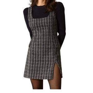 Greylin Womens Navy Boucle Mini Dress SZ L Lined Academia Preppy New W‎ Tag
